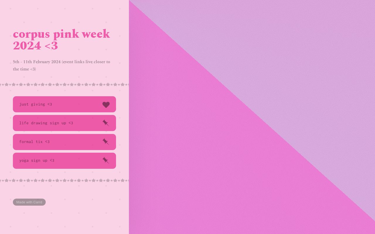 corpus pink week